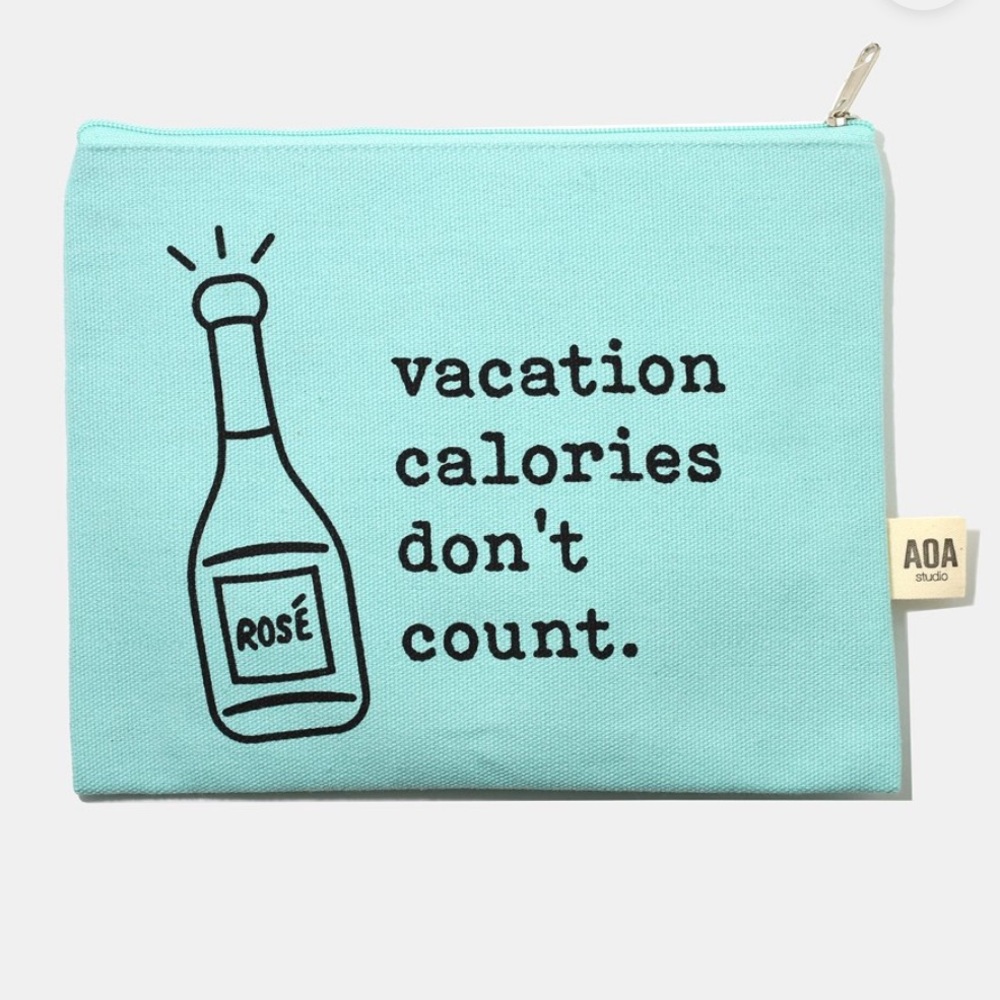 Vacation Calories canvas pouch